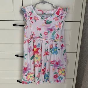 Girls white floral dress